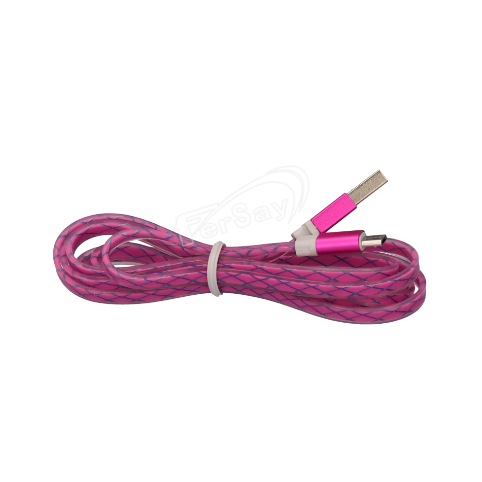 Cable carga y datos Android plano fucsia C2520F - FERSAYC2520F - FERSAY - Cenital 1