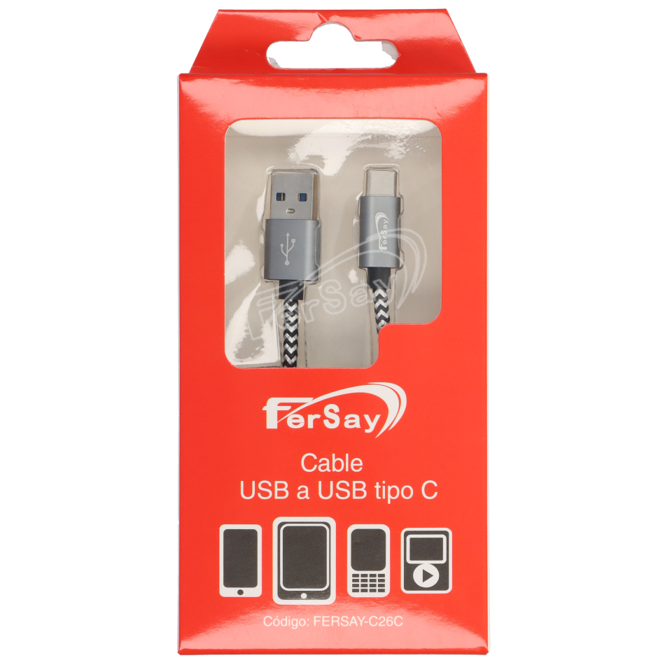 Cable USB macho a USB Tipo C macho - FERSAYC26C - FERSAY