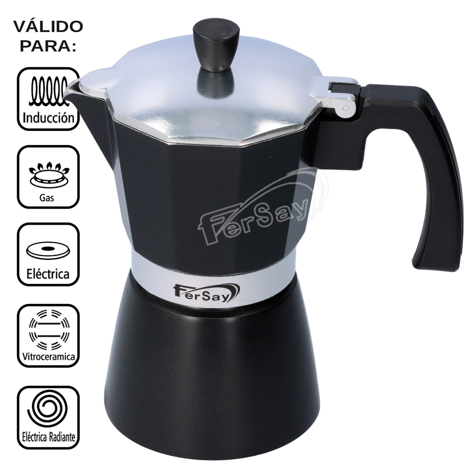 Cafetera italiana 6 tazas inducción - FERSAYCAFI1006N - FERSAY