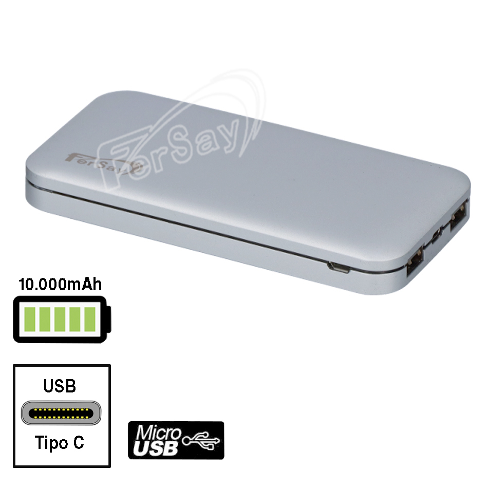 POWERBANK BATERÍA EXTERNA 10000 MAH - FERSAYPWB10000P - FERSAY