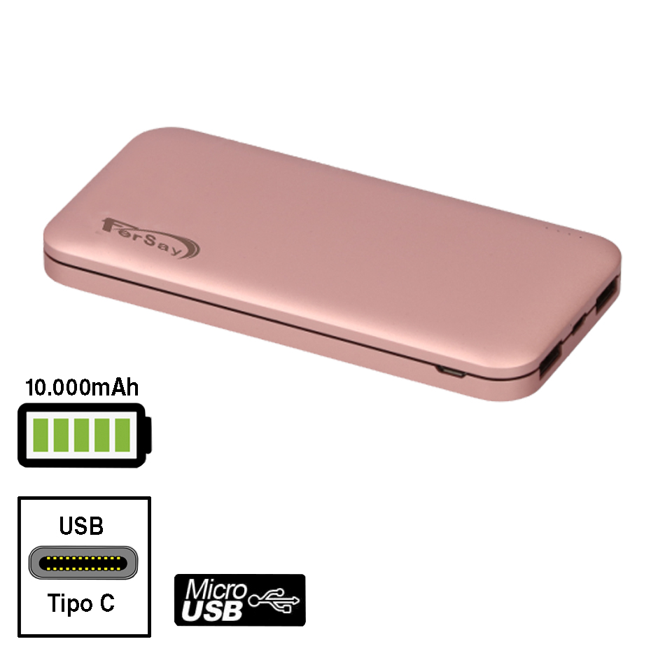 POWERBANK BATERÍA EXTERNA 10000 MAH - FERSAYPWB10000RS - FERSAY